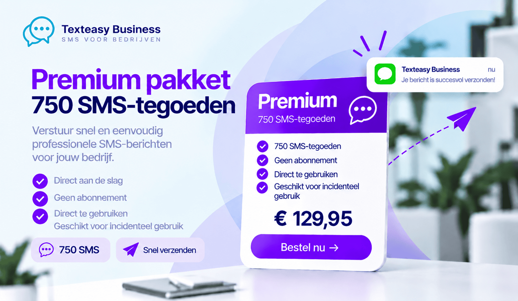 SMS-pakket Premium - 750 SMS